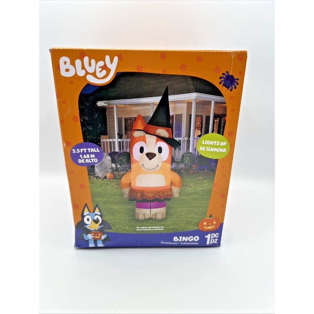 Gemmy BBC Studios Bluey BINGO Witch Costume Airblown Inflatable Lights Up 5' NIB